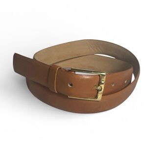 GLOVE LEATHER Soft Tan  Thin Belt - Men's Size 34 - VTG